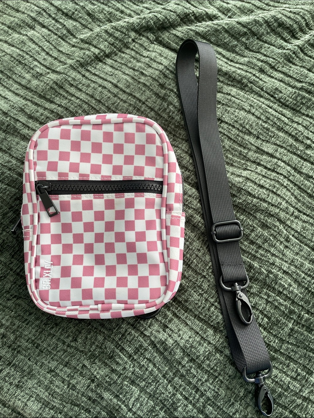 Brixley Checkmate Checkered Pink Crossbody